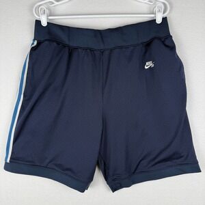 Nike SB Dry Court Shorts Mens Large Navy Blue Mesh Zipper‎ Pocket Skatebaording